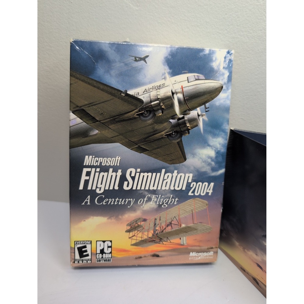 MICROSOFT FLIGHT SIMULATOR 2004 A CENTURY OF FLIGHT PC GAME 4 CD ROM VINTAGE